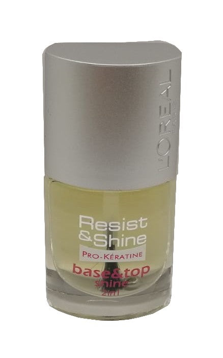 L'Oreal Smalto Curativo Resist & Shine Pro Kèratine Base & Top Shine 2in1 9 ml