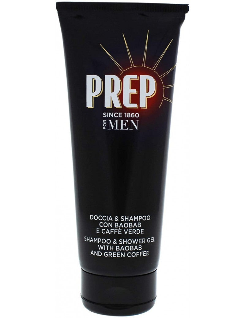 Prep For Men Doccia Shampoo Con Baobab e Caffe' Verde 200 ml