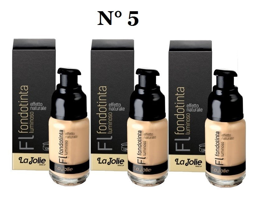 Set 3 pz La Jolie Fondotinta Luminoso N° 5