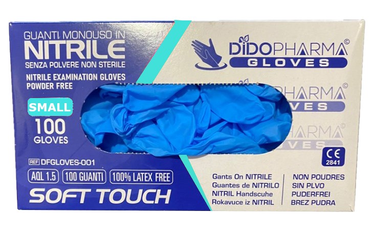 DidoPharma Guanti Nitrile Blu S. Small 100 pz