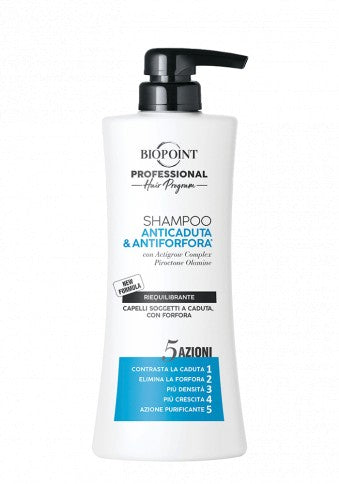 Biopoint Professional Shampoo Anticaduta & Antiforfora 400 ml. C-pompetta