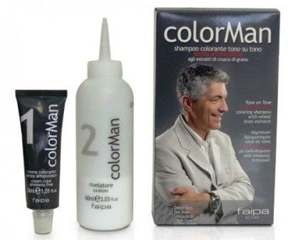 Faipa Color Man N° 4 Castano Shampoo Colorante Tono Su Tono Senza Ammoniaca