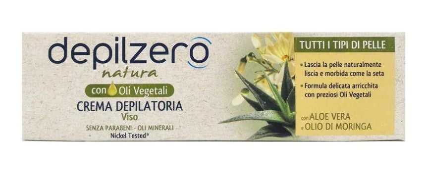 Depilzero Natura Crema Depilatoria Viso Olio Vegetali 50 ml