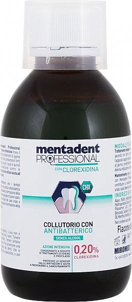 Mentadent Professional Colluttorio 0.20 Colorexidina Antibatterico 200 ml.