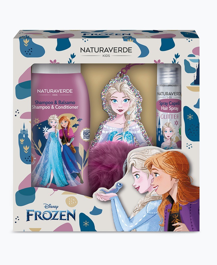 Frozen Disney Conf. Spray Capelli 75 ml. + Shampoo & Balsamo 250 ml + Portachiavi Con Ponpon