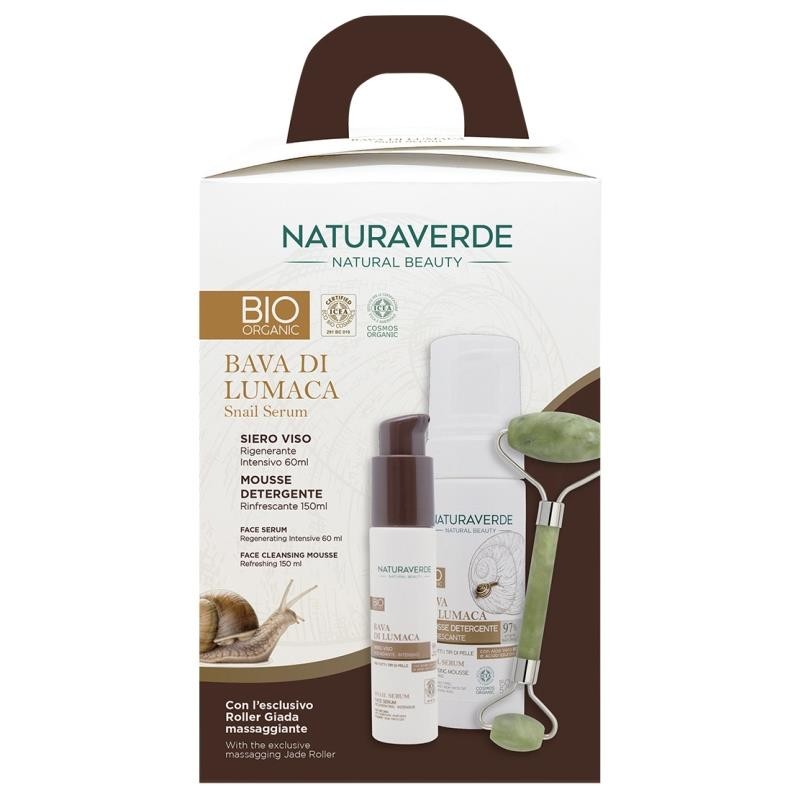 Naturaverde Bio Bava Di Lumaca Conf. Siero 60 ml. Mousse Detergente 150 ml. & Roller