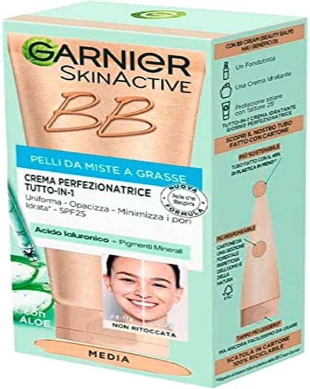 Garnier SkinActive BB Cream Medio - Chiara 50 ml. Pelle Miste & Grasse