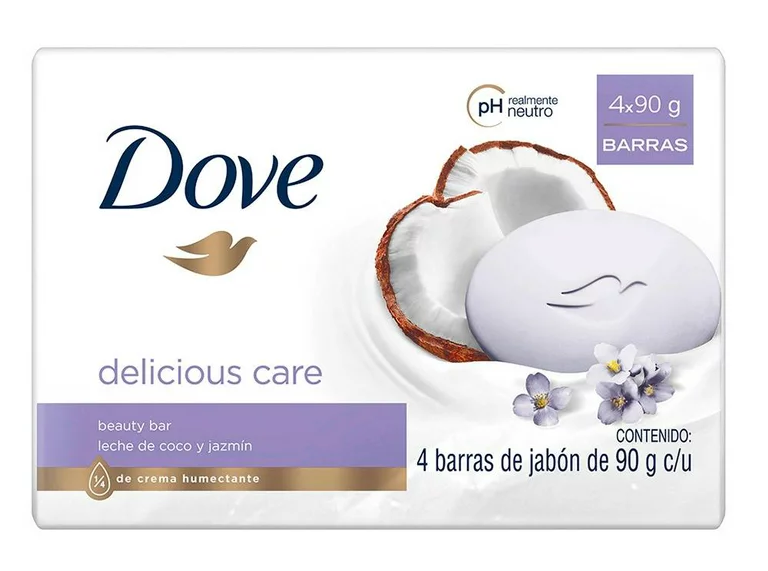 Dove Saponetta Revigorizante Cocco 4 x 90 Gr