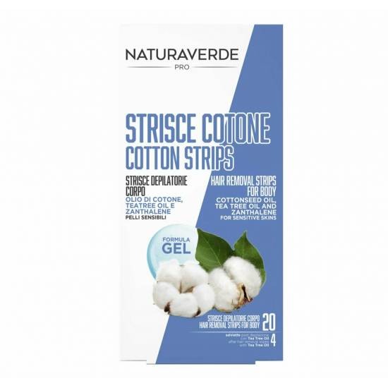 Naturaverde Pro Strisce Depilatorie Corpo 20 pz + 4 Salviette Post Depilazione