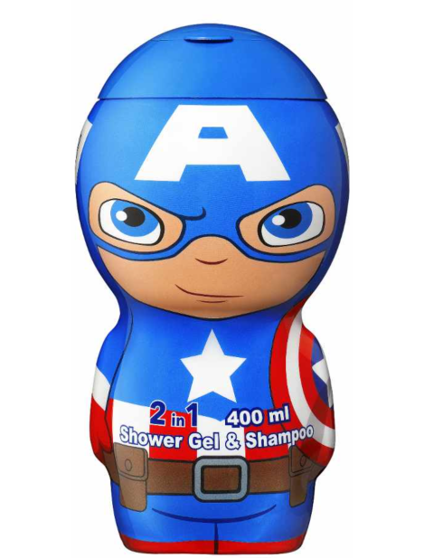 Capitan America 2D Shower Gel & Shampoo 400 ml.