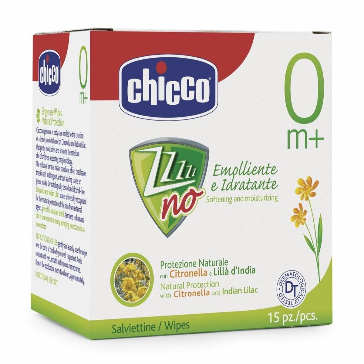 Chicco Salviettine Monouso Antizanzare 15 pz. 0 m+