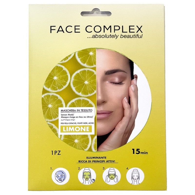 Face Complex Viso Maschera Tessuto Limone 15 Minuti""