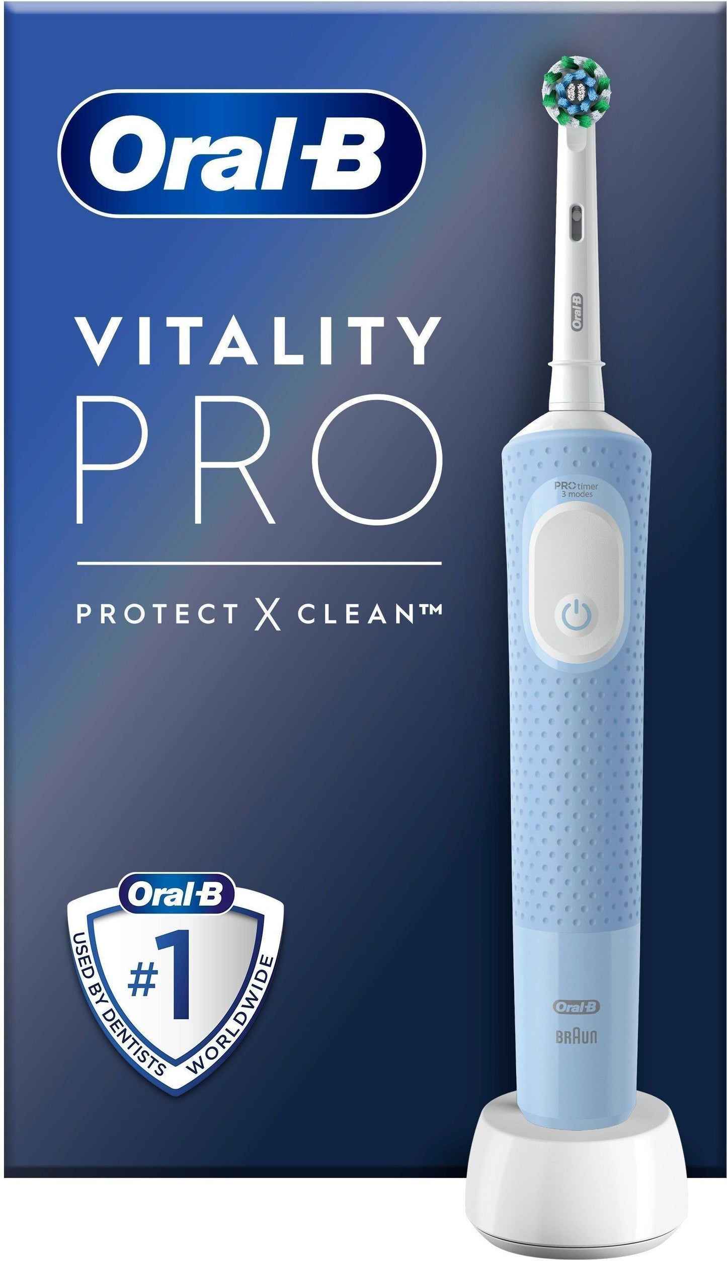 ORAL-B Spazzolino Elettrico VITAL- PRO BLUCROSS ACTION