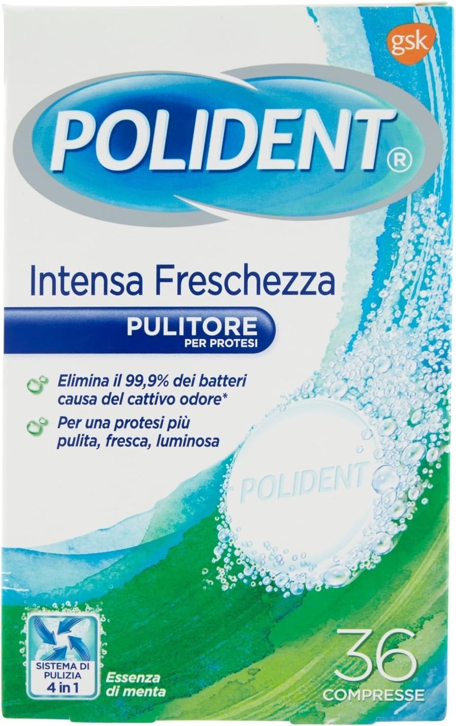 Polident 36 Compresse Pulenti Protesi Intensa Freschezza