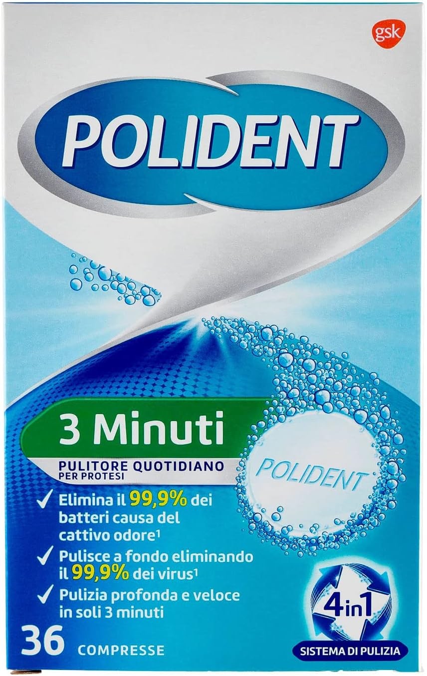 Polident 36 Compresse Pulenti Protesi 3 Minuti