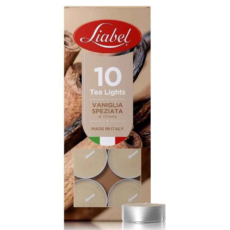 Liabel 10 Candele Profumate Tea Lights Vaniglia Speziata