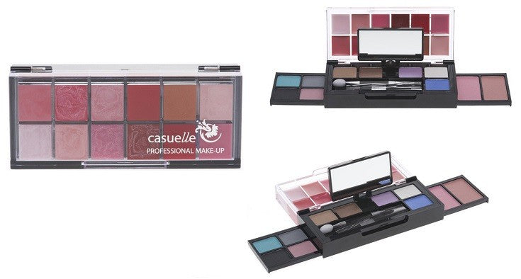 Trousse Casuelle make up 26 Colori 9 Ombretto, 12 Lucidalabbra 2 Fard, specchio ed accessori Art. 80953