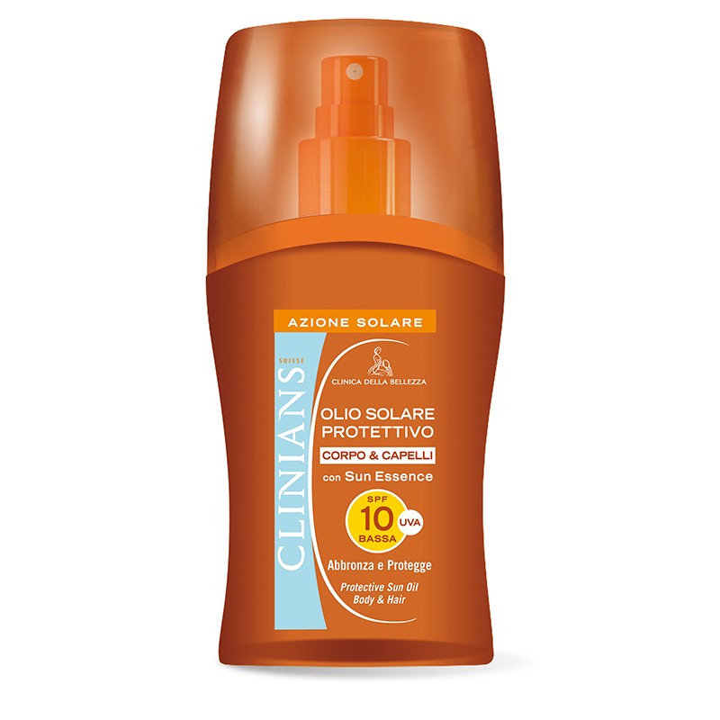 CLINIANS Olio Solare Abbronzante Corpo e Capelli 150 ml