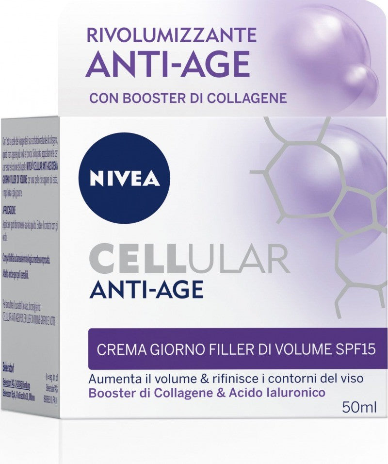 NIVEA Cellular Anti-Age Crema Giorno SPF.15 Filler di Volume 50 ml