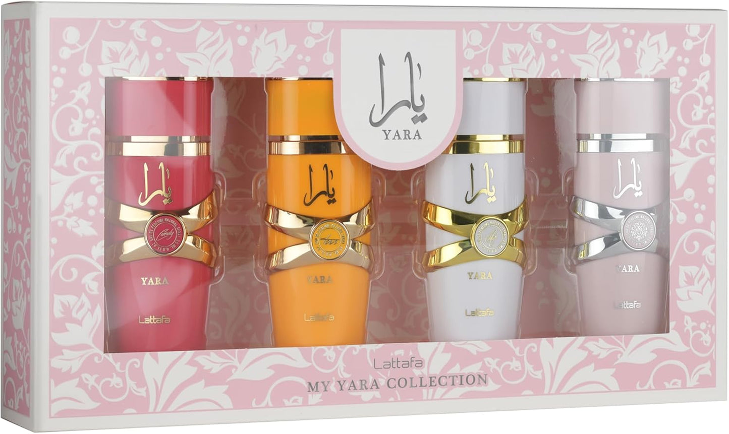 Lattafa Perfumes Set Da 4 YARA Eau De Parfume Da 25 ml.