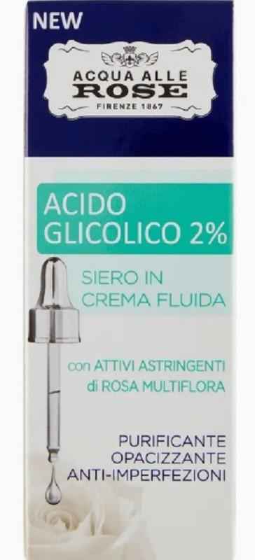 Siero acido glicolico Roberts Acqua alle Rose Crema Attiva 30 ml
