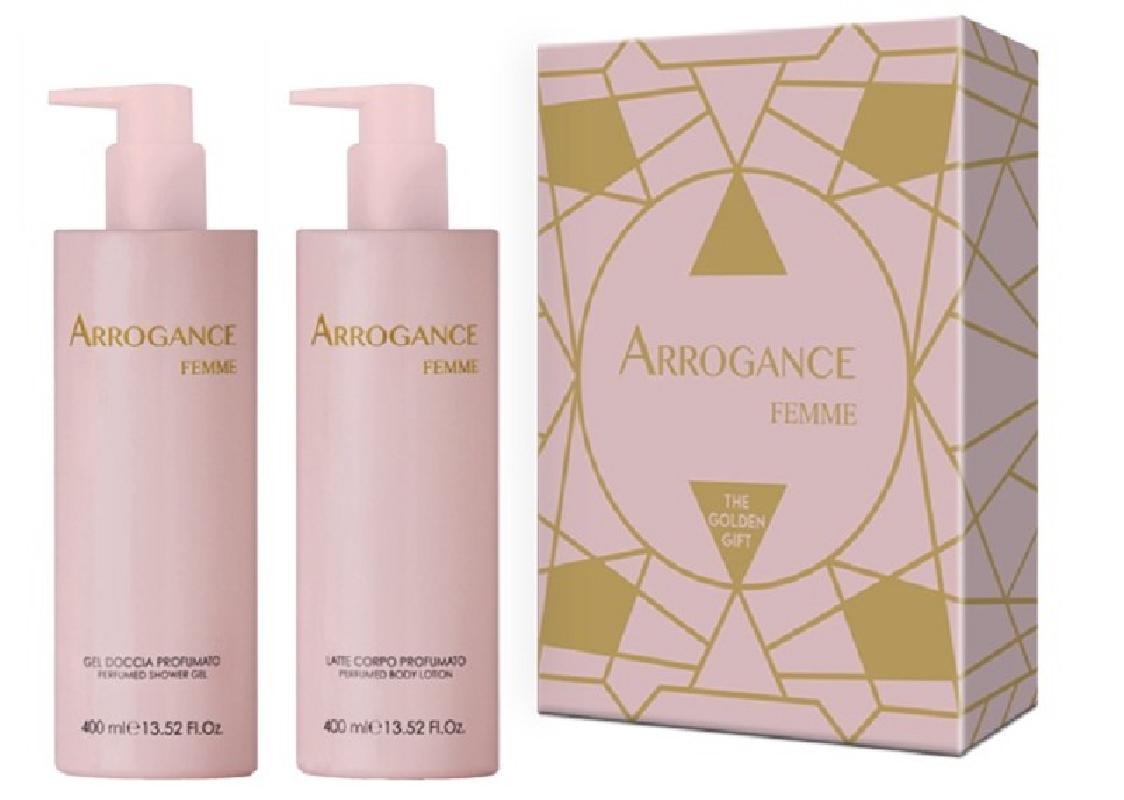 Arrogance Femmme Confezione Body Lotion 400 ml. + Bagnodoccia 400 ml.