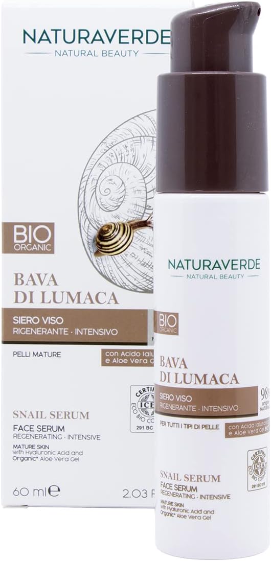 Naturaverde Bio Siero Viso Con Bava Di lumaca 60 ml. Rinfrescante
