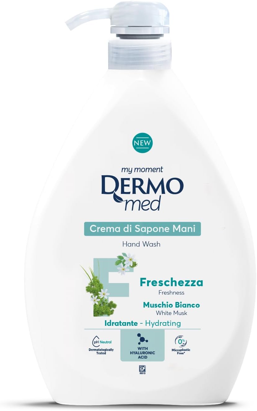 Dermomed Crema di Sapone Muschio Bianco 1000 ml. Dispenser