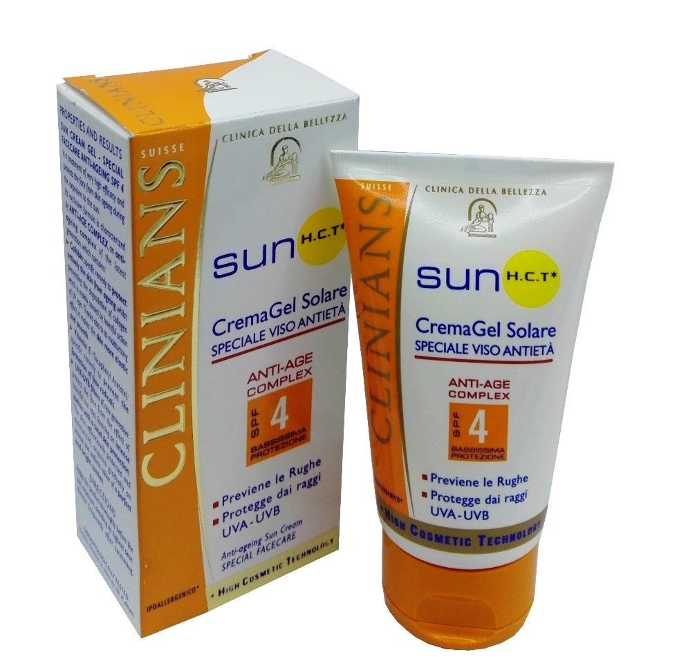 Clinians Crema Gel Solare SPF 4 Bassissima 75 ml
