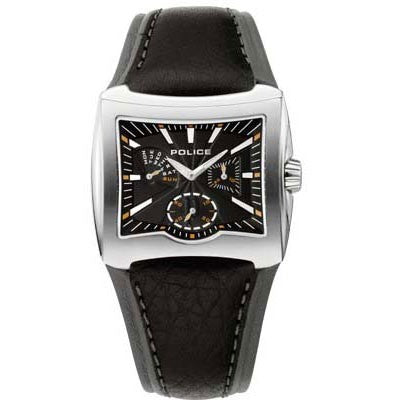 Police Orologgio Enterprise PL11420JS / 02 Quadrante Nero Cinturino Nero/Grigio