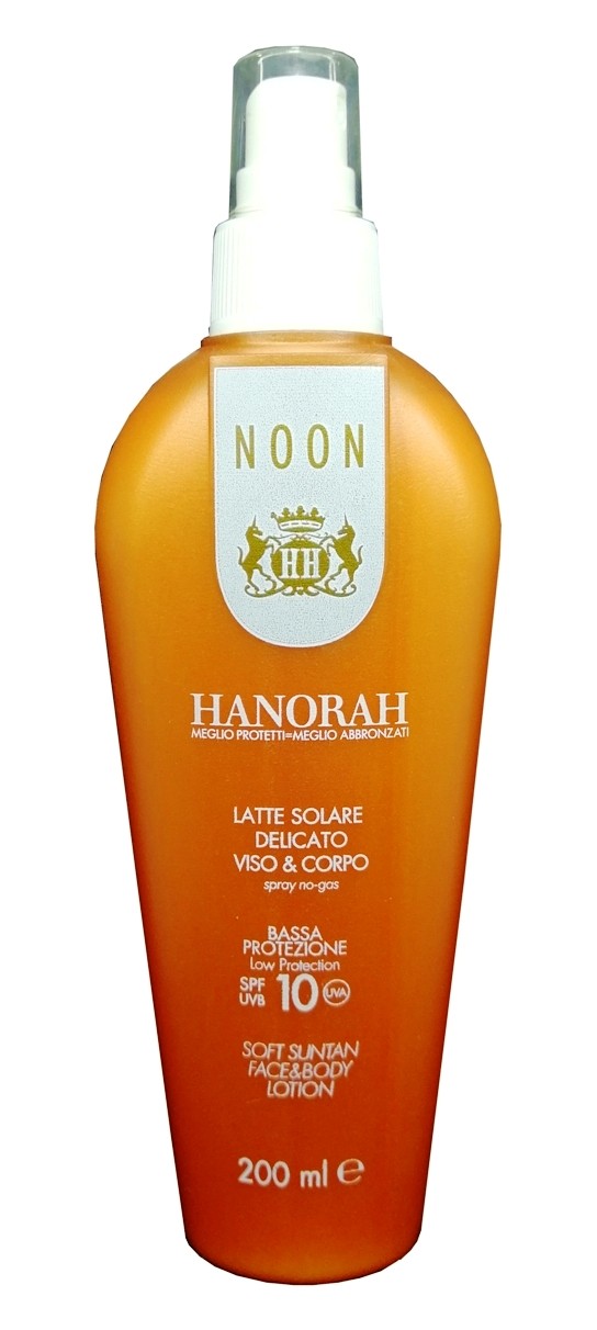 Hanorah Latte Solare Delicato Spray Viso e Corpo FPS 10 Bassa 200 ml