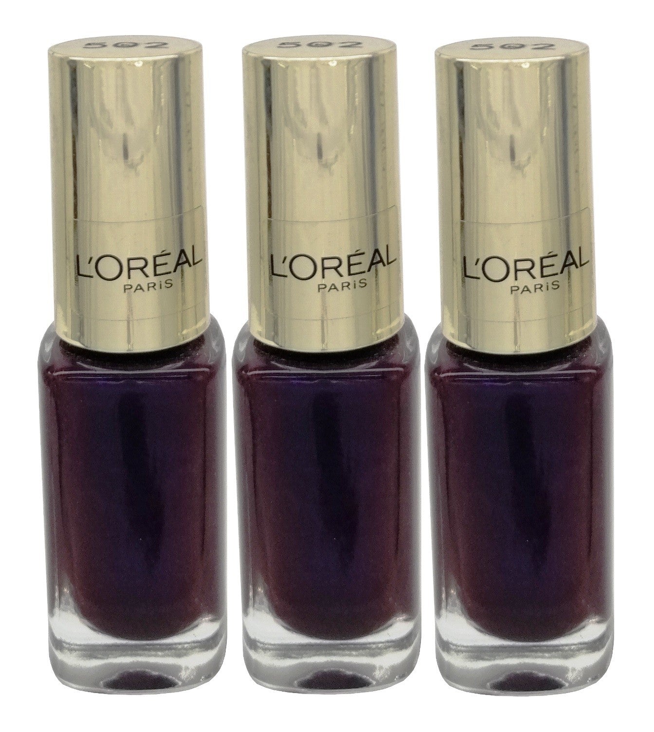 L'Oreal Color Riche Smalto Trio N°502 Purple Disturbia 5 ml. ( 3 pezzi )