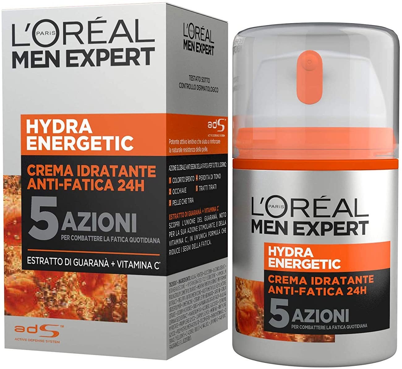 L'oreal Men Expert Crema 5 azioni Hydra Anti Fatica 50 ml