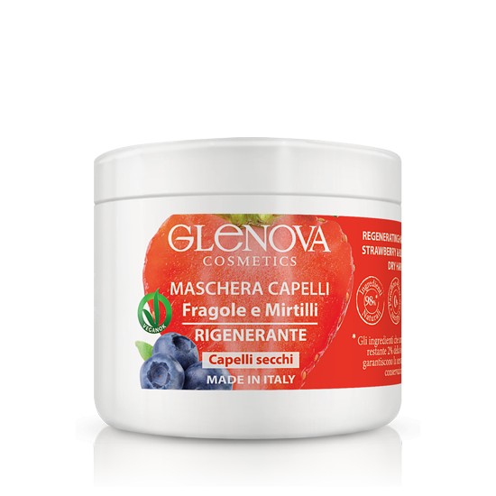Glenova Maschera Capelli Fragole e Mirtilli Rigenerante 500 ml