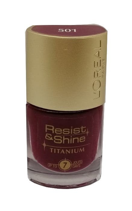 L'Oreal Smalto Resist & Shine Titanium N.501