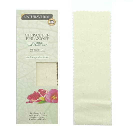 Naturaverde Bio Strisce Epilazione Cotone Naturale 100% 50 Pz