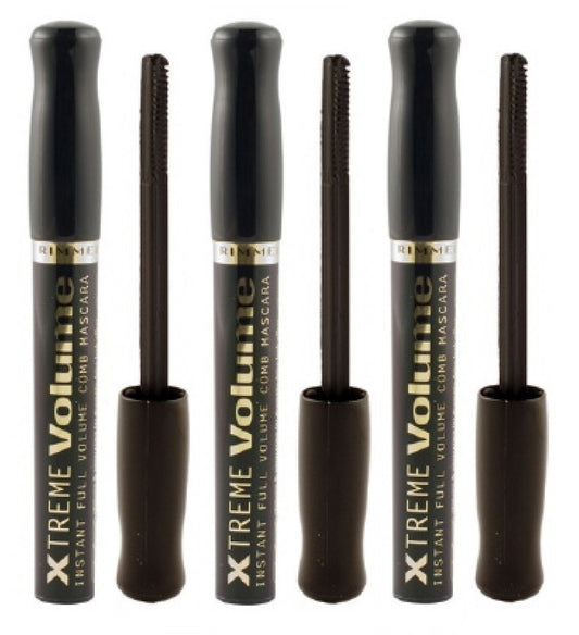 Set Da 3 pz Rimmel Mascara Xtreme Volume Blush Cosmetics Comb Black