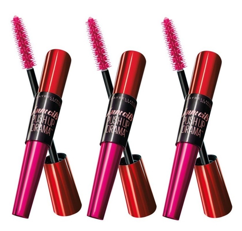 Set Da 3 pz Maybelline Mascara The Falsies Push Up Drama 9,5ml Nero