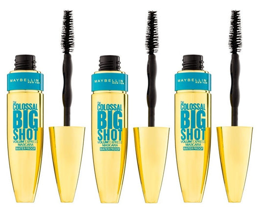 Set Da 3 pz Maybelline Mascara The Colossal Big Shot Volume Express Waterproof