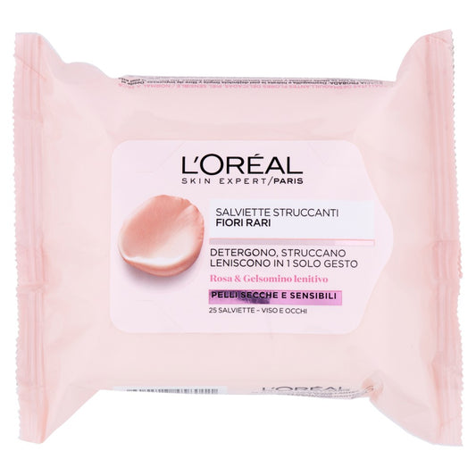 L'Oreal Skin Expert Salviettine Struccanti Fiori Rari Per Pelli Secche e Sensibili