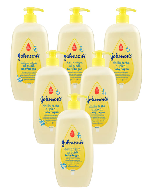 Set Da 6 pz Johnson's Dalla Testa ai Piedi Baby Bagno 500 ml