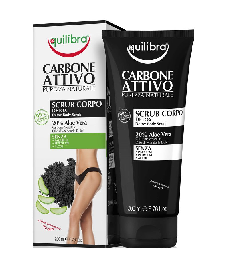 Equilibra Scrub Corpo Detox Carbone Attivo 200 ml