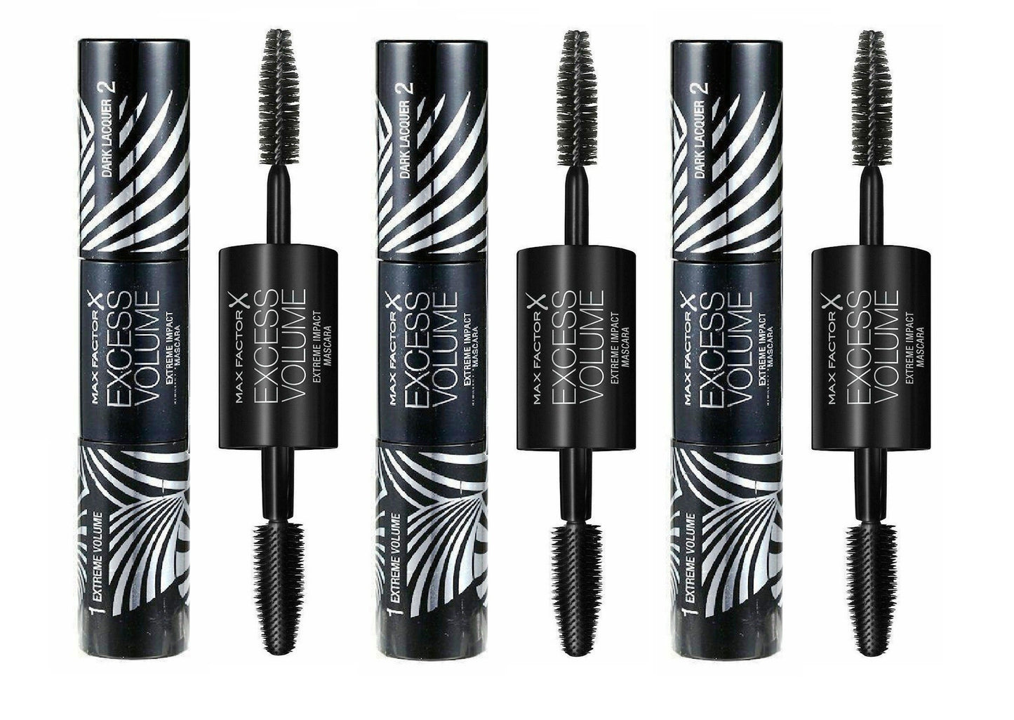 Set Da 3pz. Max Factor Mascara Excess Volume Extreme Impact Black 20ml