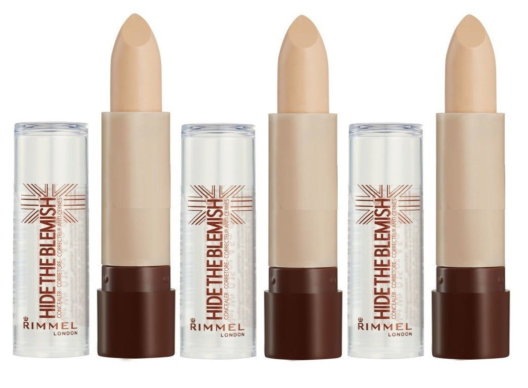 Set Da 3pz. Rimmel Correttore Stick Hide The Blemish N° 105 Golden Beige