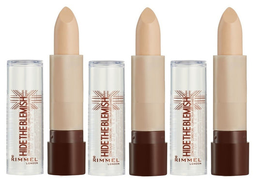 Set Da 3pz. Rimmel Correttore Stick Hide The Blemish N° 105 Golden Beige