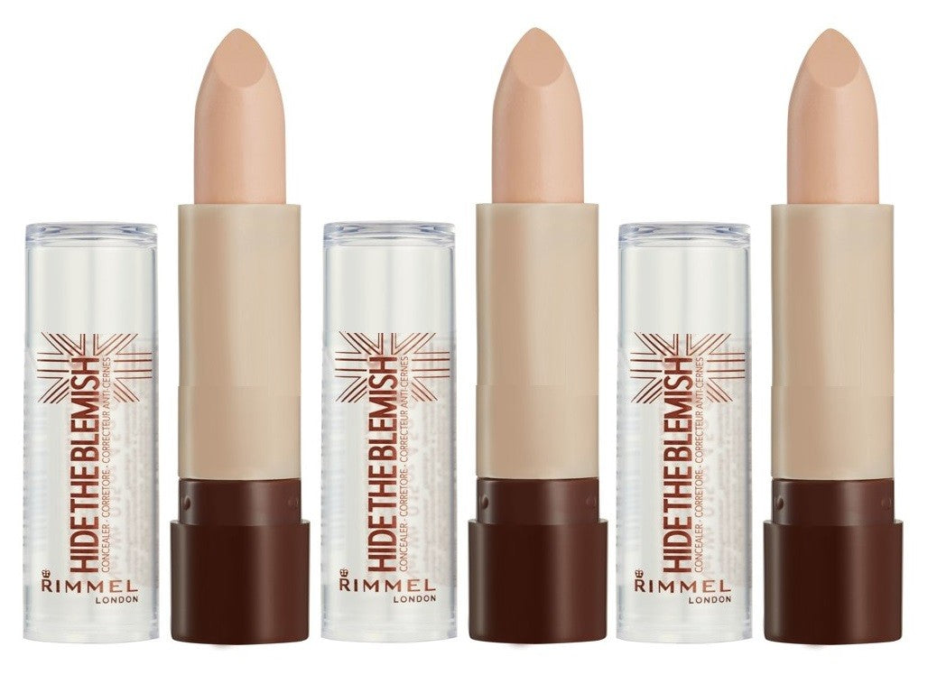 Set Da 3pz. Rimmel Correttore Stick Hide The Blemish N° 004 Natural Beige