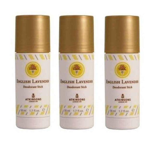 Set Da 3pz. Atkinsons English Lavander Deodorante Stick 50 ml.