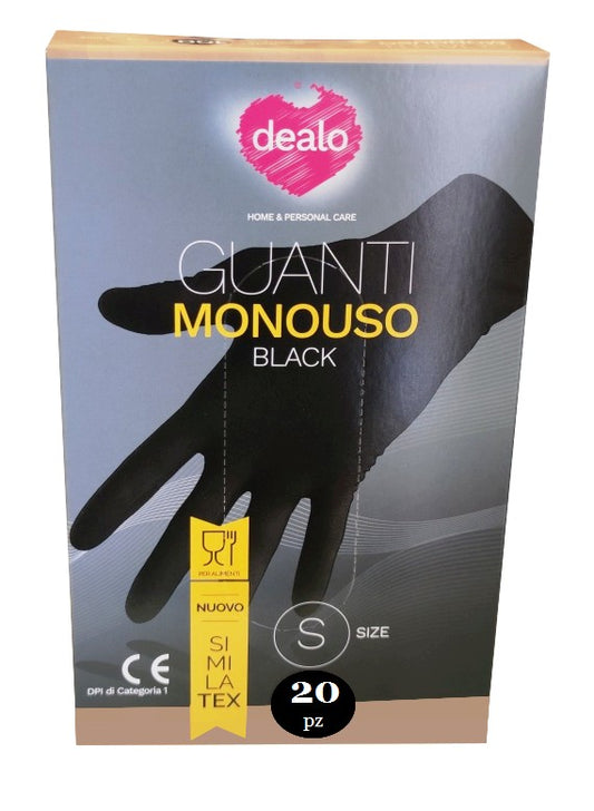 Dealo Guanti Monouso Black Taglia (S) 20 pz