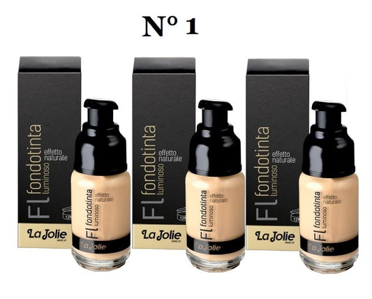 Set 3 pz La Jolie Fondotinta Luminoso N° 1