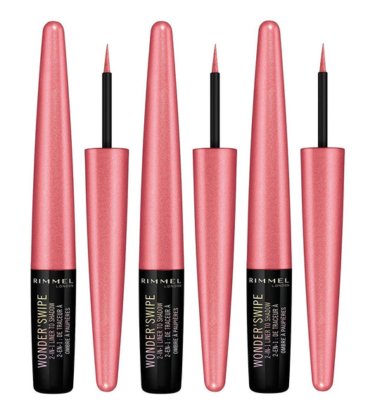 Set Da 3 pz. Rimmel Eyeliner & Ombretto Wonder Swipe 2 IN 1 Tenuta 10h 006 My Bae